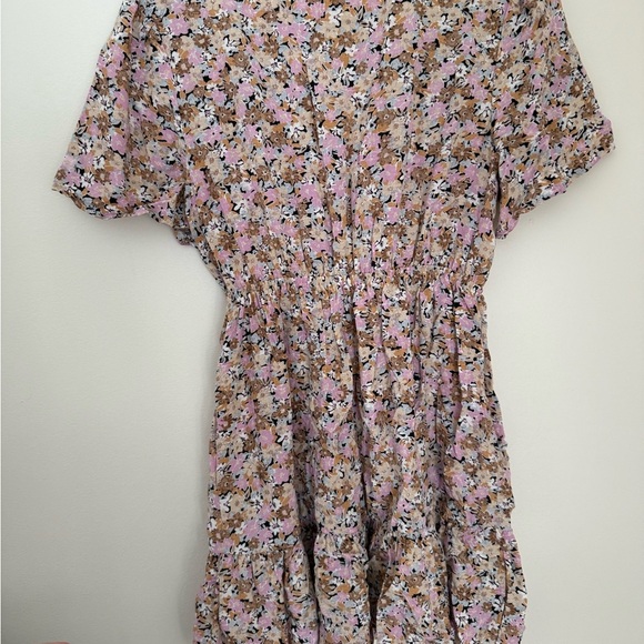 Saltwater LUXE Floral Mini Dress - Pink, Cream, and Black - Picture 6 of 8